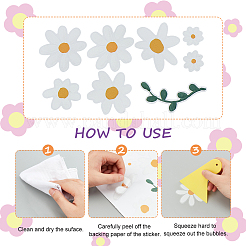 6 лист ромашки цветок ПВХ стикер&nbsp;AJEW-WH0283-48