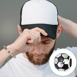 1 шт. 925 европейские бусины из стерлингового серебра с черной эмалью&nbsp;STER-UN0002-01