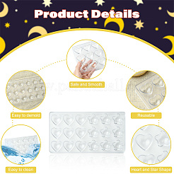 1 набор из 2 пластиковых формочек для шоколада в форме сердца и звезды&nbsp;ST-CJ0007-97