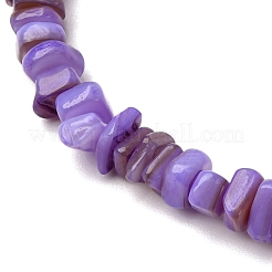 Браслеты на ногу из натуральных окрашенных пресноводных ракушек&nbsp;AJEW-AN00746-03