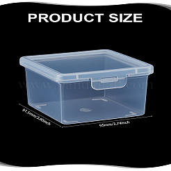 Прямоугольные полипропиленовые пластиковые контейнеры для бижутерии с откидной крышкой&nbsp;AJEW-WH0460-066