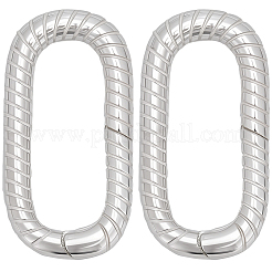 2 шт. 925 кольца-пружинки из стерлингового серебра&nbsp;STER-SC0001-59