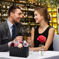 12 шт. двухцветные сумки-тоуты для хранения букетов из крафт-бумаги&nbsp;ABAG-BC0001-67