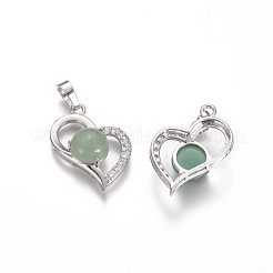 Естественный зеленый авантюрин подвески&nbsp;G-L512-O10