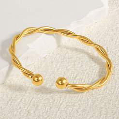 Витые браслеты-манжеты из нержавеющей стали 304&nbsp;XI4338-2