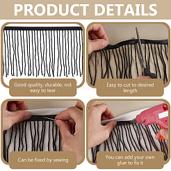 1 ярд полиэстеровой кружевной ленты с кисточками&nbsp;SRIB-FG0001-29A