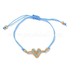 Стеклянные бусины браслеты в форме сердца&nbsp;BJEW-MZ00217-03