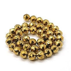 Стеклянные бусины с гальваническим покрытием &nbsp;EGLA-J015-10mm-WLS21