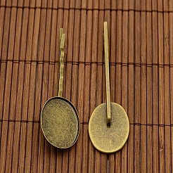 25x18 мм овальный купол из прозрачного стекла крышка и античная бронза железная шпилька Bobby Pin установка базовых наборов diy украшений для волос&nbsp;DIY-X0073