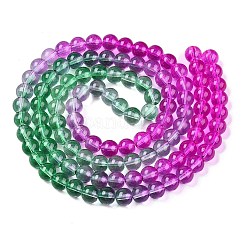 Выпечка расписные прозрачные стеклянные бусины&nbsp;X-DGLA-M001-8mm-06