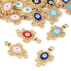 12 шт. 6-цветные эмалевые коннекторы со стразами&nbsp;FIND-TA0004-85