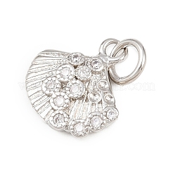 Латунные микропаве прозрачные кубические циркониевые подвески&nbsp;KK-G544-01P-02