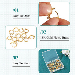 16 шт. 4 стиля латунных сережек-колец&nbsp;KK-TA0002-77