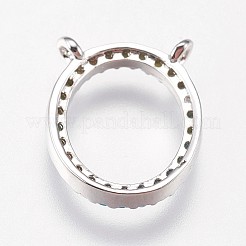 Латунные микро проложить кубического циркония подвески&nbsp;ZIRC-E145-06P