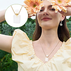 1 шт. ожерелье из натурального кварцевого кристалла в виде флакона для духов&nbsp;NJEW-PH0001-37B-02