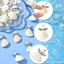 50шт 10 стиля подвески из ракушек и сплавов&nbsp;PALLOY-CJ00044