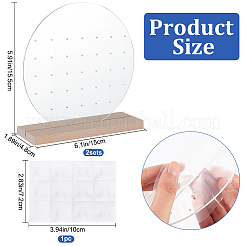 Круглая прозрачная акриловая подставка для сережек&nbsp;ODIS-WH0015-95