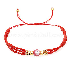 Многорядные плетеные браслеты из стеклянных бусин ручной работы IU4174-2