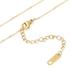 Ионное покрытие (ip) золотистый тон 304 нержавеющая сталь эмаль бант кулон ожерелья для женщин&nbsp;NJEW-K276-07G-03