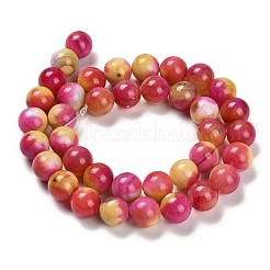 Окрашенные естественный агат бисер пряди&nbsp;G-G203-09C-10mm