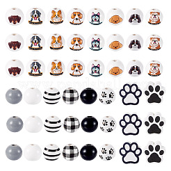 Набивные деревянные европейские бусины&nbsp;WOOD-TA0002-66