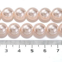 Выпечка окрашены перламутровый стекла жемчужные нити круглый шарик PEAR-H019-02D-01