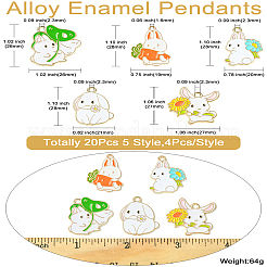 Подвески из сплава эмали 20шт 5 стиля&nbsp;ENAM-CJ0005-66