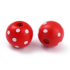 Окрашенные натуральные деревянные бусины&nbsp;WOOD-O005-01G