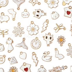 40шт 20 стиля подвески из сплава с эмалью&nbsp;ENAM-FS0003-32