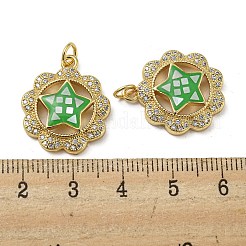 Латунные микро проложить кубического циркония подвески&nbsp;KK-H457-02G-02