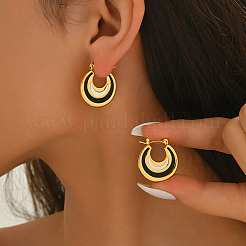 Серьги-кольца из нержавеющей стали в форме луны&nbsp;JD2482-2