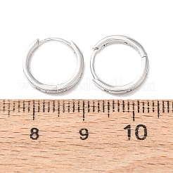 925 серьги-кольца из стерлингового серебра с микропаве и прозрачными циркониями&nbsp;EJEW-K317-04P