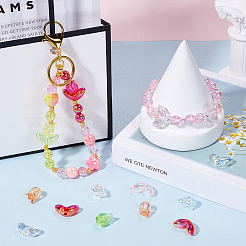 72 шт. 18 вида прозрачных пластиковых бусин&nbsp;OACR-SP0001-38