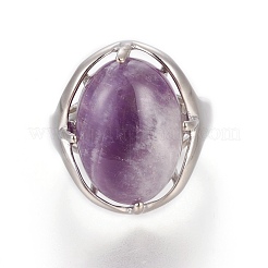 Регулируемые кольца из натурального и синтетического смешанного камня&nbsp;RJEW-O033-G-1