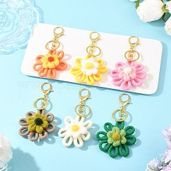 6 шт. плетеные брелоки в виде цветов&nbsp;KEYC-JKC01434