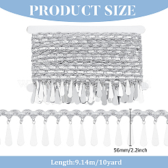 Лента из полиэстера длиной 10 м с каплевидной кисточкой.&nbsp;OCOR-WH0085-67A