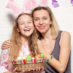 120 шт. 6-х цветные бусины из полимерной глины ручной работы на пасхальную тематику CLAY-PH0001-92