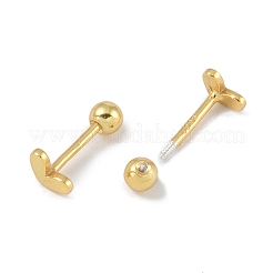 Сердечко 999 изящные серебряные серьги-хрящи для женщин&nbsp;LS-EJEW-S215-29G-01