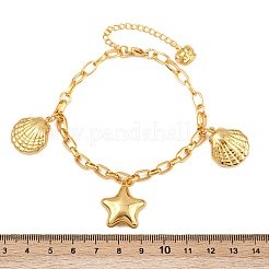 Браслеты с подвесками из нержавеющей стали 304 для женщин&nbsp;BJEW-D359-09G