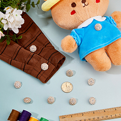 10 шт. пуговицы со стразами из сплава с 1 отверстиями&nbsp;BUTT-FH0001-025