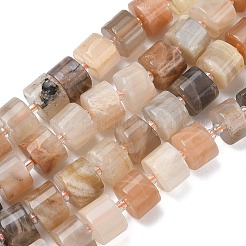 Нити из натуральных бусин из нескольких лунных камней&nbsp;G-C270-I08-01