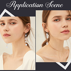 12 шт. латунные крючки для сережек с кубическим цирконием&nbsp;DIY-CN0002-83