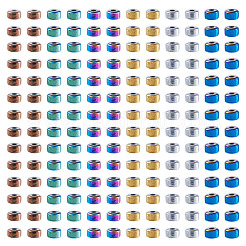 600 шт. набор двухцветных гальванизированных синтетических немагнитных гематитовых бусин&nbsp;G-TA0002-01