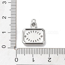 Покрытие стойки латунь микро паве цирконий и подвески с эмалью&nbsp;KK-Q786-06P