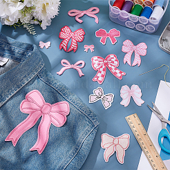 12 шт. 12 стиля бант полиэстер вышитые нитки термоприклеиваемые/пришивные нашивки&nbsp;PATC-AR0001-15