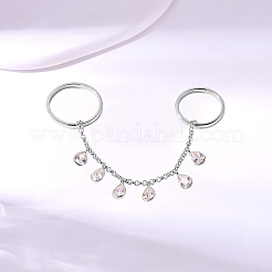 Кольца для женщин с латунным паве из кубического циркония&nbsp;JM9814-1