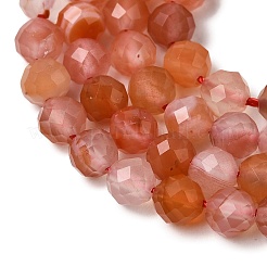 Натуральный красный агат бисер нитей&nbsp;G-L653-B01-4mm