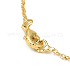 Ожерелья с подвесками из латуни с микропаве и прозрачным кубическим цирконием для женщин&nbsp;LS-NJEW-B092-02G