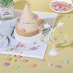 200шт 4 стиля светящиеся акриловые бусины&nbsp;TACR-FS0001-02