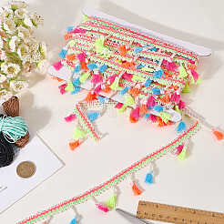 Лента-бахрома из полиэстера «сороконожки»&nbsp;SRIB-CY0001-06C